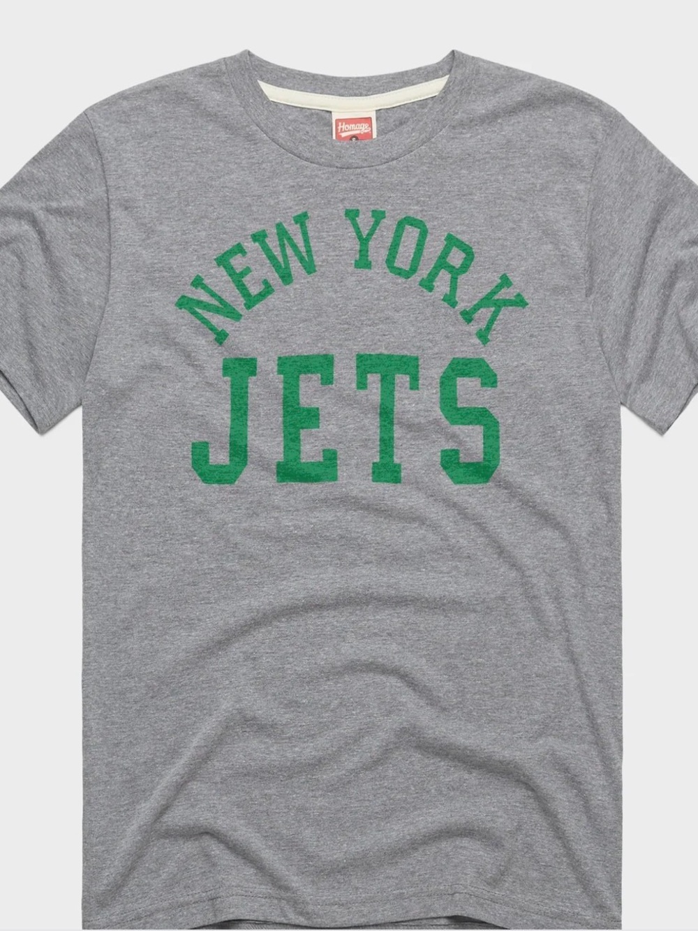 Homage New York Jets Gray Short-Sleeve Crewneck T-Shirt